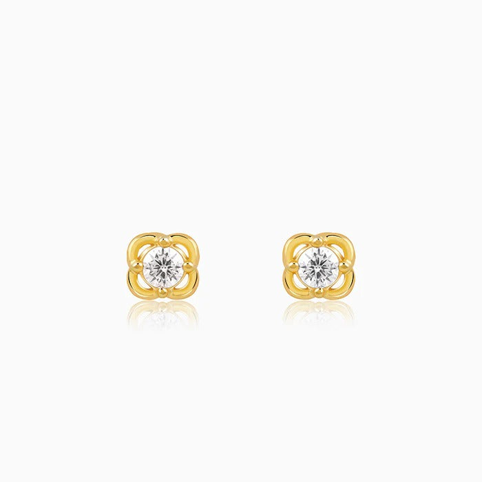 Golden Mini Floral Earrings