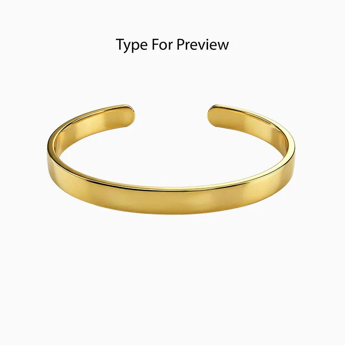 Golden Personalised Classic Kada For Him