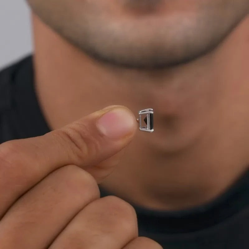 Silver Black Shadow Stud For Him