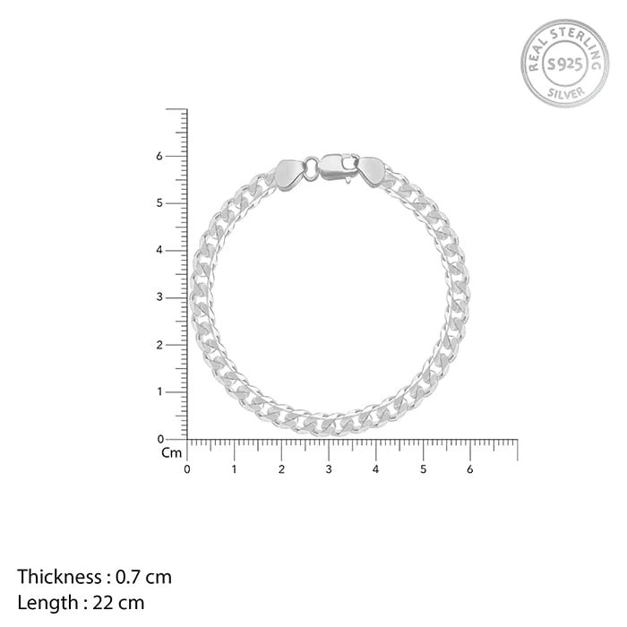 Silver Classic Bracelet for Him