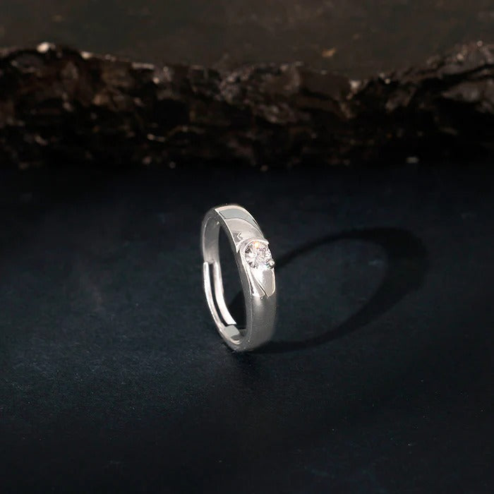 Silver Fibonacci Flow Ring